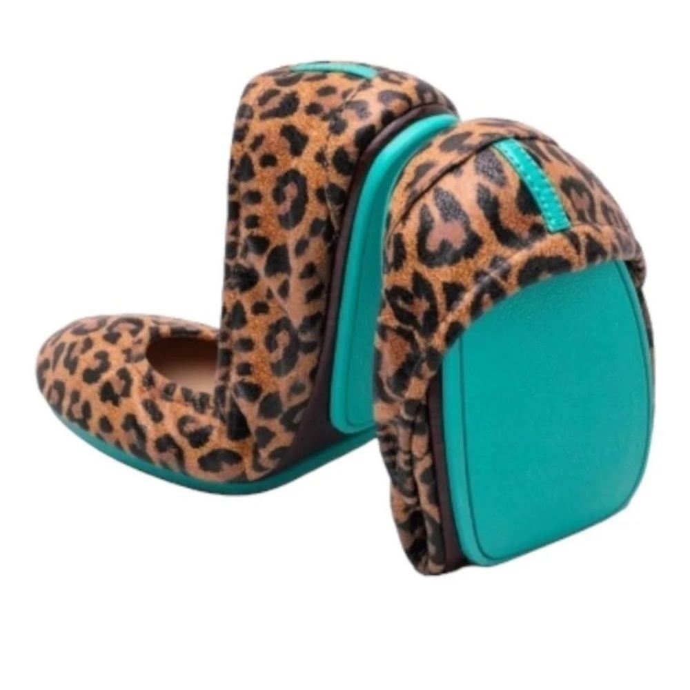 Tieks Leopard Print Ballet Flats, Italian Leather, Size 9‎ | Color: Black…
